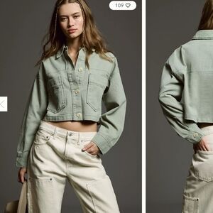 New BlankNyc X Anthro Cropped Utility Jacket